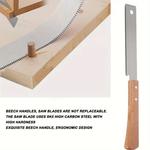 Pequeno Flush Cut Woodworking Hand Saw, punho reto de madeira, única borda, Pull Trim Tool para uso doméstico, 12"