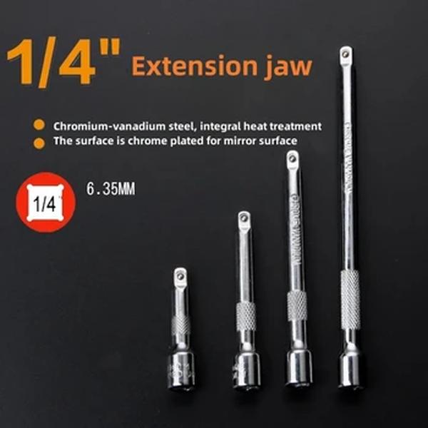 Mão Ajuste Ratchet Wrench, Socket Extender, Barra de extensão, 1,4 ", 50mm, 75mm, 100mm, 150mm, Chave de catraca, Ferramentas manuais