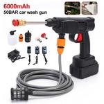 Portátil sem fio de alta pressão Car Washer Gun, Espuma Water Gun, Pressure Cleaner, Máquina de limpeza, 200W, 50Bar