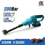 Lavadora de alta pressão elétrica sem escova pistola de água de lavagem de carro Ferramenta de irrigação de jardim Bateria Makita 18V, 200Bar, 3500W