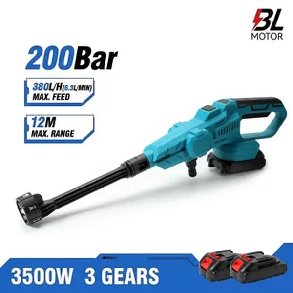 Lavadora de alta pressão elétrica sem escova Pistola de água para lavagem de carros Ferramenta de irrigação de jardim Bateria Makita 18V 200Bar