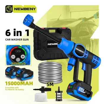 NewBeny-Lavadora Elétrica Brushless de Alta Pressão, 2 Engrenagens, Sem Fio, Carro, Jardim, Lavagem de Ferramentas Elétricas, Makita 18V Bateria, 200Bar