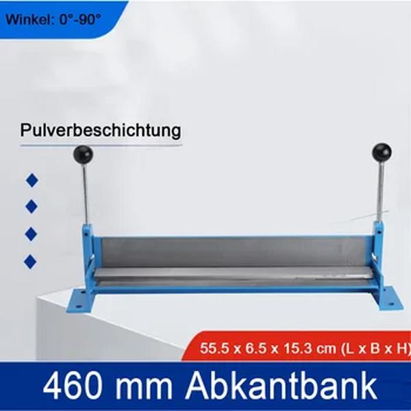 460MM Industrial Metal Bending Brake Rolling Folding Machine Folha de aço Alumínio Placa Bender Ferramenta 0 °-90 ° Ajustável