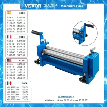 Máquina do rolo do deslizamento de vevor 300mm 320mm 610mm placa de metal manual do desktop cones do fio do dobrador cilindros tubos rolo imprensa moldar ferramenta