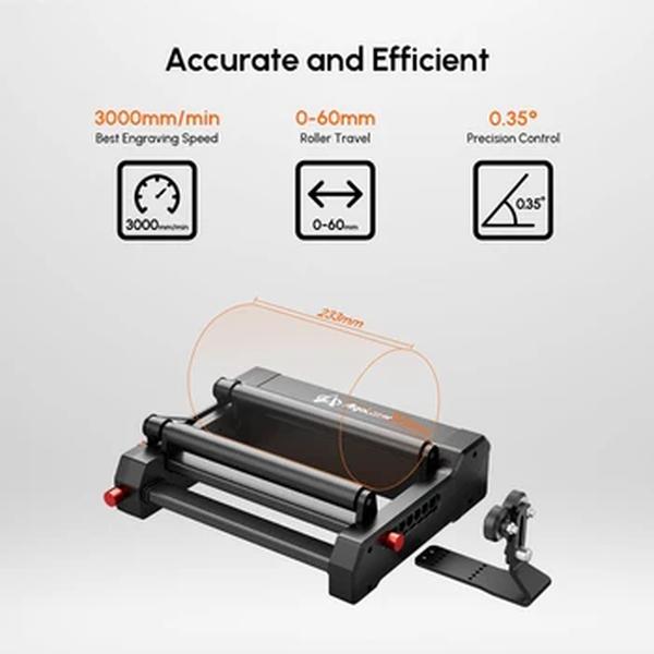 Máquina a laser para gravação de objetos cilíndricos Rolo rotativo RR2 Compatível com todas as máquinas a laser Algolaser