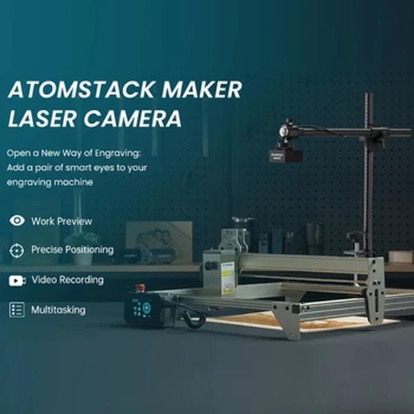 Atomstack-AC1 Lightburn Camera para Laser Engraving Machine, posicionamento preciso, HD Câmera Industrial Suit para a maioria das máquinas