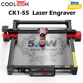 Coolook CK1-55 cnc 40W ferramentas de gravação a laser alta precisão máquina de gravação a laser para gravação e corte de madeira acrílico couro