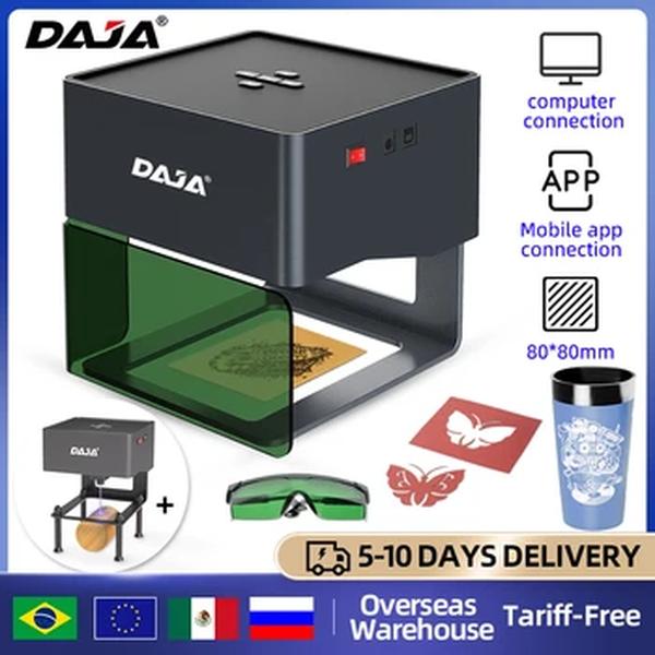 DAJA Mini Máquina De Gravura A Laser, DJ6 Gravador, DIY Carpintaria, Madeira, Plástico, Rápido, Logotipo, Marca, Impressora, Cortador