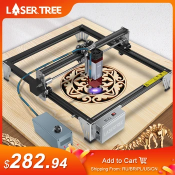 Lasertree-K1-MINI Gravador a Laser com 10W Cabeça A Laser, Máquina De Corte De Gravação, 450nm, Módulo TTL Blue Light, Máquina CNC