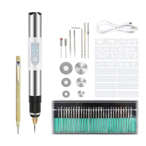 Mini Gemstone Metal Engraving Machine, Marcador a laser, Ferramenta recarregável Egg Carving, Dinâmico Engrave Pen Set