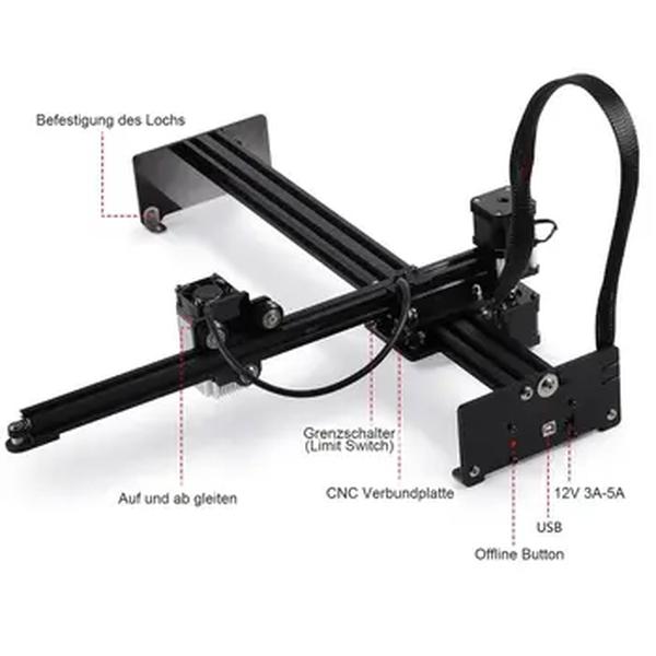 Neje 2s plus 30w gravador a laser, cnc poderosa máquina de gravura corte a laser, diy portátil 3d cortador de madeira ferramentas impressora