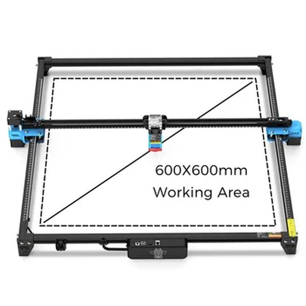 TwoTrees CNC Laser Gravador, Máquina De Gravação De Metal, Máquina De Corte De Madeira E Couro, 40W, 80W, TTS-55 PRO, TTS-10 PRO, 600x600mm