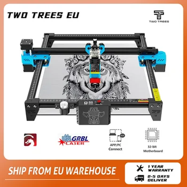 TwoTrees TTS-55 Gravador A Laser Com Controle Offline Wifi Poderosa Máquina De Gravura A Laser 40W 450 ± 5nm Máquina Cnc De Luz Azul