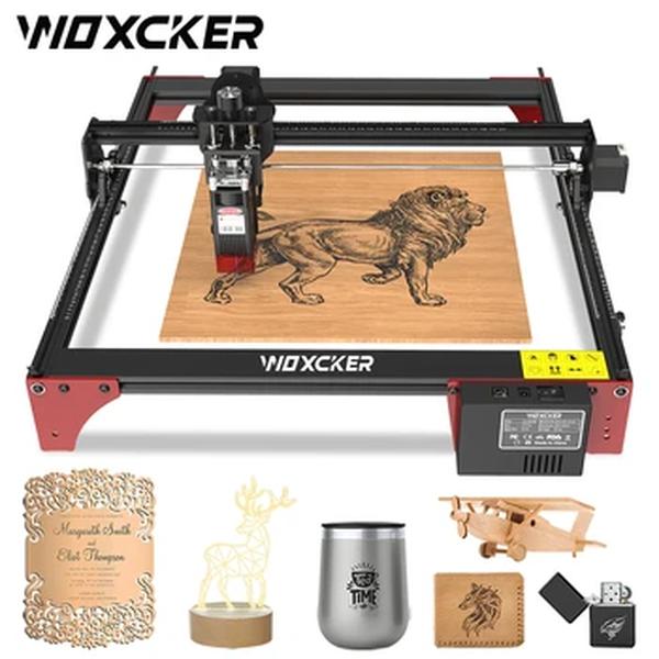 Woxcker-Máquina De Gravação A Laser, Gravador A Laser, Máquina De Corte De Energia, Lasers De Diodo, Máquina CNC, 400x400mm, 5W