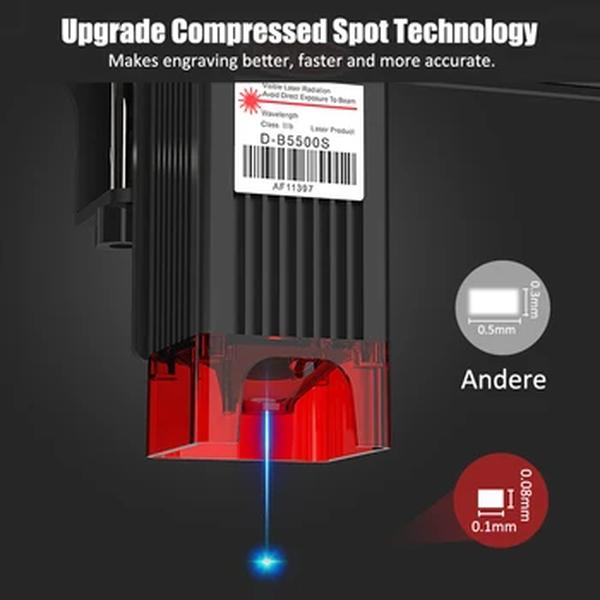 Woxcker-Máquina De Gravação A Laser, Gravador A Laser, Máquina De Corte De Energia, Lasers De Diodo, Máquina CNC, 400x400mm, 5W