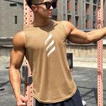 Camisola regata muscular sem mangas com o pescoço o masculino, respirável e confortável, moletom fitness, malha esportiva, basquete, verão