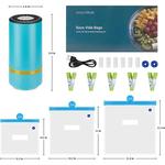 Inkbird electric-powered aferidor do vácuo máquina de selagem do armazenamento de alimentos 50kpa com 30 sacos reusáveis dos pces para o uso de anova, joule, sous vide