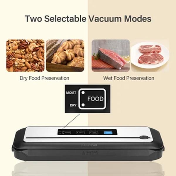 INKBIRD-Máquina de Selagem Automática para Preservação de Alimentos, INK-VS01 Vacuum Sealer, Dry Moist, Múltiplos Modos, Elétrico