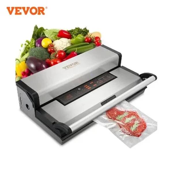 VEVOR-Máquina Seladora a Vácuo Comercial Multifuncional, Automática, Embalagem de Alimentos com Rolo de Saco, Cortador de Armazenamento para Casa