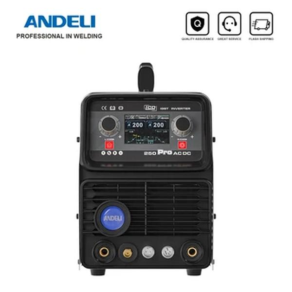 ANDELI-AC DC Máquina De Solda TIG, Pulso HF, Multi-Function, Soldador De Liga De Alumínio, Smart Argon Welding, TIG-250