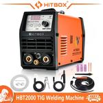 HITBOX-DC Tig máquina de solda, 200A soldadores TIG MMA ARC vara, inversor IGBT, HBT2000, 220-240V, 2T, soldador 4T