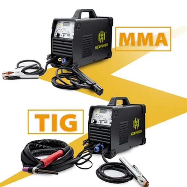 HZXVOGEN-AC DC alumínio Tig máquina de solda, MMA ARC vara soldador, 200Amp ferramentas, inversor IGBT, 2T 4T, Soldador com pulso