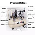 Mini Compressor de Ar Sem Óleo Compressor de Ar Inflável Mudo Bomba De Perfuração De Pintura De Madeira, 220V, 550W
