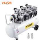 VEVOR-Compressor de ar com manômetro duplo, válvula solenóide segura, 100L, 3HP, 22 galões, ultra silencioso, silencioso, compressor de ar livre de óleo