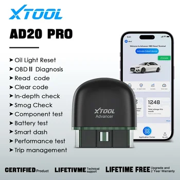 XTOOL-AD20 PRO Scanner De Diagnóstico Do Sistema Completo, Obd2 On-Board, Monitor Tool, Reset De Óleo, Teste De Bateria, Trabalhar com IOS e Android, Mais Novo