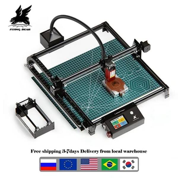 Flying Bear LaserMan CNC Laser Engraving Máquina de corte, gravador, 450mm * 400mm, 450mm * 400mm, madeira do metal, acrílico, couro, vidro, 40W