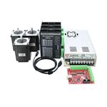 Cnc stepper motor kit 2.2n, 2nm, 3a nema 23 57x82mm, 76mm, tb6600, dm542, dm556 driver + controlador MACH3 fonte de alimentação 350w