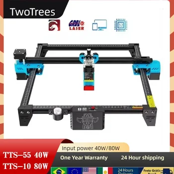 TwoTrees-Máquina De Gravação A Laser, Metal Router, Máquina De Corte, Carpintaria, Plástico, Couro, Acrílico, MDF, TTS-55, TTS-10, 40W, 80W