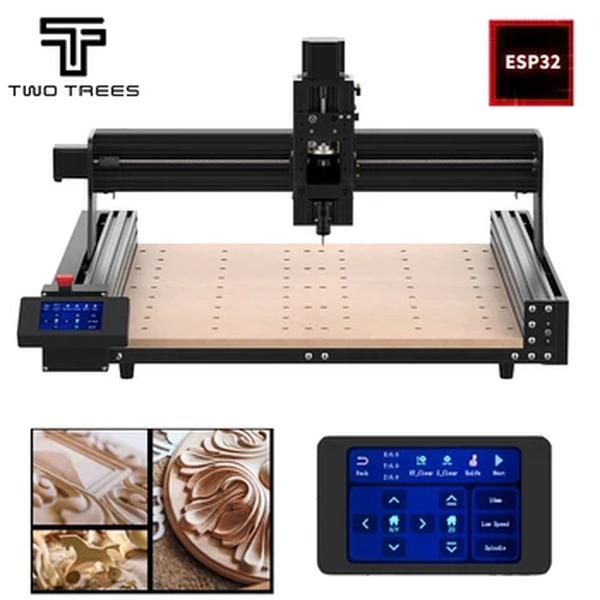 Twotrees-TTC450 CNC Laser Gravador para Madeira, Router Fresagem, Máquina de Corte, DIY Carpintaria, PCB Acrílico, PVC, Metal Carving