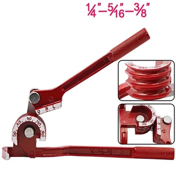 Ferramenta manual do cotovelo de dobra, tubulação pesada do tubo, alumínio, cobre, aço, combustível, linhas de freio, 3 em 1, 90 °, 180 °, 6mm, 8mm, 10mm