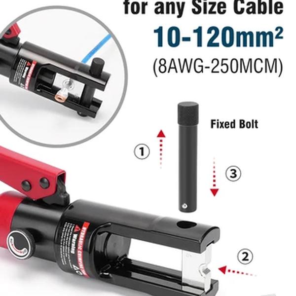 ABRIL-Ferramenta De Friso Hidráulica, Fio De Frisador, Ferramenta De Compressão Terminal De Cobre De Alumínio, 10-120 mm² Gama