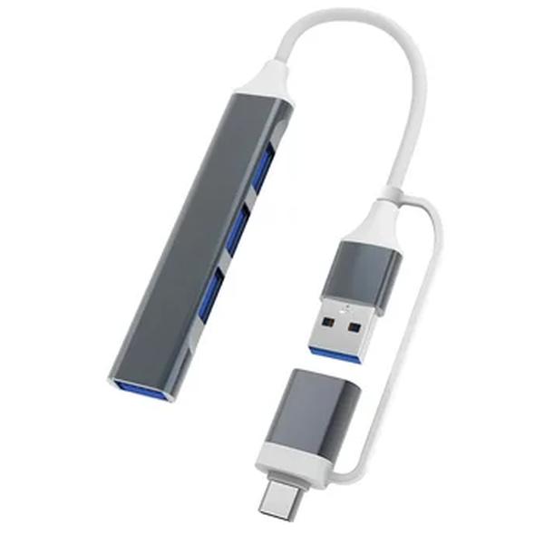 Expansor Multi Divisor para Computador, Acessórios para PC, USB C 3.0, 2.0, Tipo C, 3.1, 4 Portas