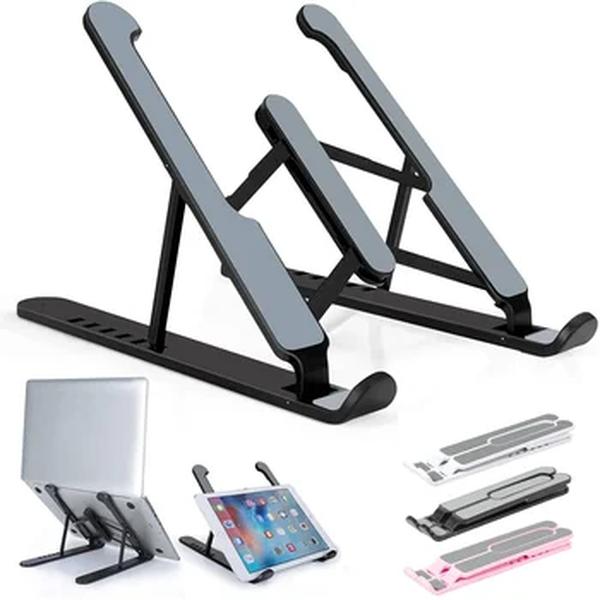 Portátil Dobrável Laptop Stand, Suporte Base de Suporte Notebook, Riser Ajustável, Suporte de Refrigeração, Laptop & Tablet Acessórios