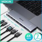 Adaptador MOKN-USB C para Macbook Pro, 4K HDMI, 60Hz, USB C 3.0, SD, TF, PD, 100W, Thunderbolt 3, HUB Video, Acessórios para Computador