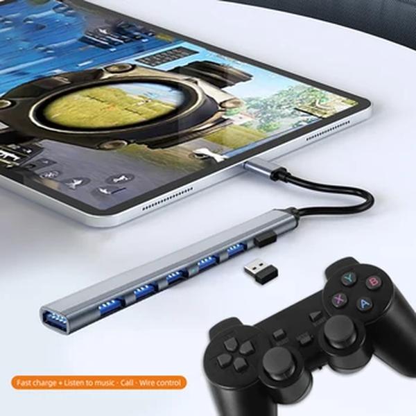 USB Tipo C Multi Splitter para PC, USB 3.0, USB 2.0, Alta Velocidade, 5Gbps, Multiporta A, Porta