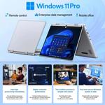 Computador portátil com impressão digital retroiluminada, PC Notebook Windows 11, Computador de Escritório N4020, Câmera WiFi, 8GB Ram, 256GB Rom, 11,6"