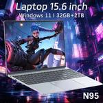 Ultrabook Gaming Laptops para Mulher, Windows 11, Study Notebook, Netbook, 15.6 ", 12th Gen, Intel Alder N95, 32GB, DDR4, 2TB, WiFi, 2022