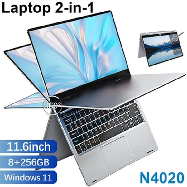 Windows 11 Gaming Laptop, Netbook, Intel, Alder N4020, 256GB, DDR4, 8TB, WiFi, Rotação de 360 graus, 11,6 ", 2024