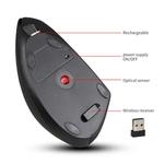 G857 Mouse sem fio recarregável, 2.4G, Vertical, Ergonômico, Jogo vertical, Mouse óptico, 3 níveis de DPI ajustáveis para PC, Laptop