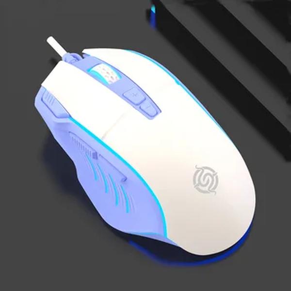 Q6 Com Fio USB Gaming Mouse, Desktop, PC, Notebook, Casa, Escritório, Brilho, 8 Botões, 7200DPI Programação Macro