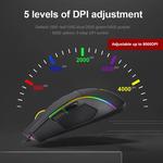 REDRAGON-RGB Mouse de jogos com fio USB, programável, ergonômico, Gamer Mice, Computador, Laptop, PC, Gamer, G105, 8000 DPI, 8 botões