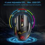 Mouse ergonômico sem fio recarregável com luz de fundo, bluetooth, gamer, jogos, computador, rgb, silencioso, ratos para laptop, pc