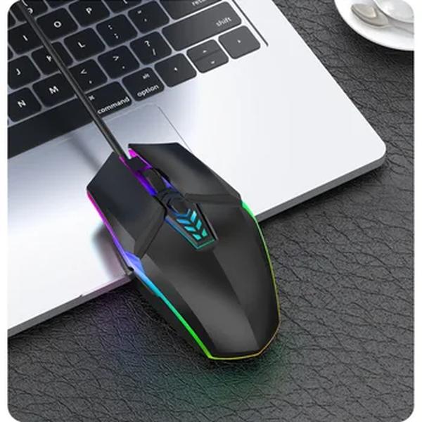 Profissional Ergonômico Com Fio Gaming Mouse, USB, 1600 DPI, 6 Botões, Silencioso, Backlit, Gamer, Computador, PC, Laptop