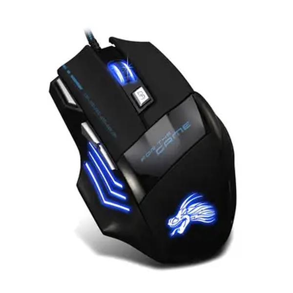 Rato de jogos com fio 7 botão backlit ergonômico usb ratos 5500 dpi backlight ajustável ratos ópticos para computador gamer desktop