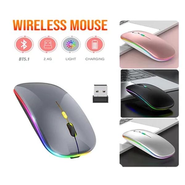 Mouse sem fio Bluetooth Recarregável 2.4GHz Dual Mode Gaming Mice Para Macbook Teclado Android Laptop PC Computador Tablet Escritório