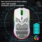 Mouse sem fio para jogos com Honeycomb Shell, botões laterais para PC, Tablet, Desktop, escritório, jogos